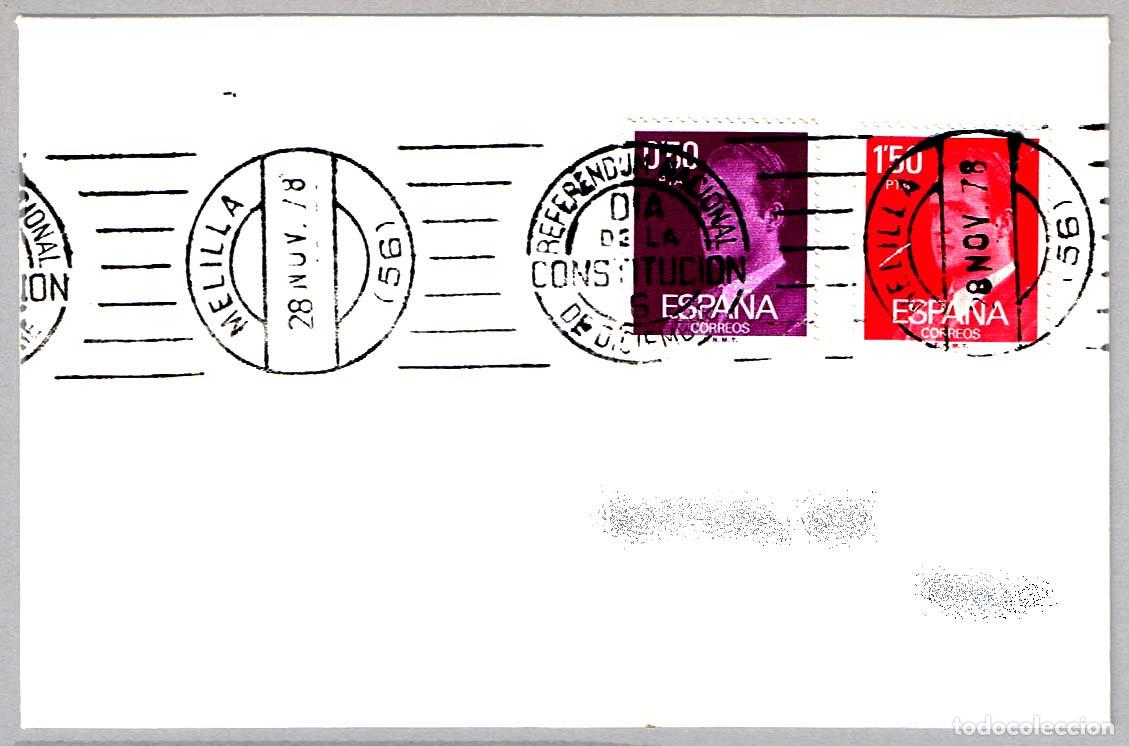 Sellos: Matasellos rodillo REFERENDUM CONSTITUCION. Melilla 1978 - Foto 1