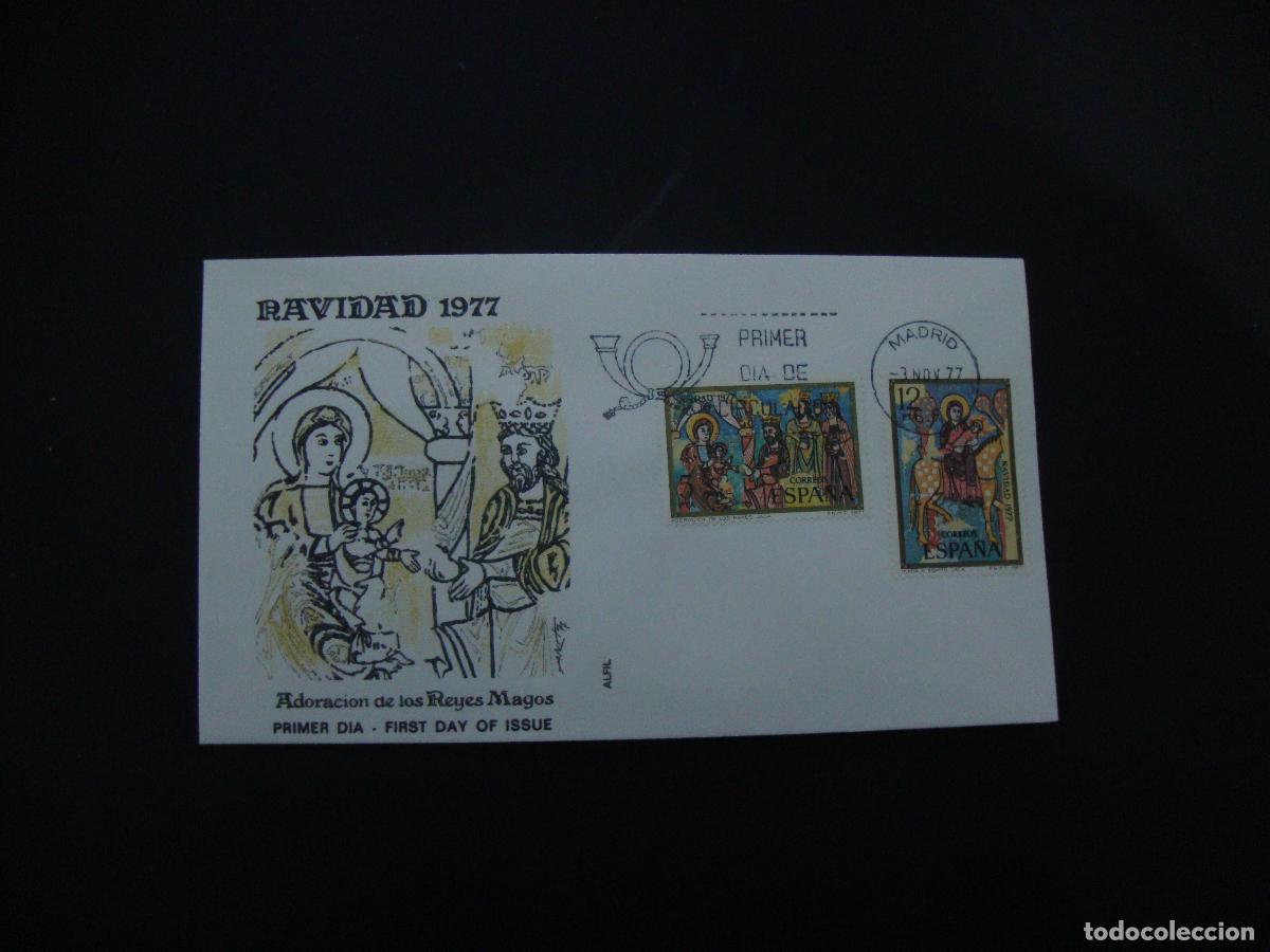 Sellos: SOBRE PRIMER DIA NAVIDAD 1977 - Foto 1