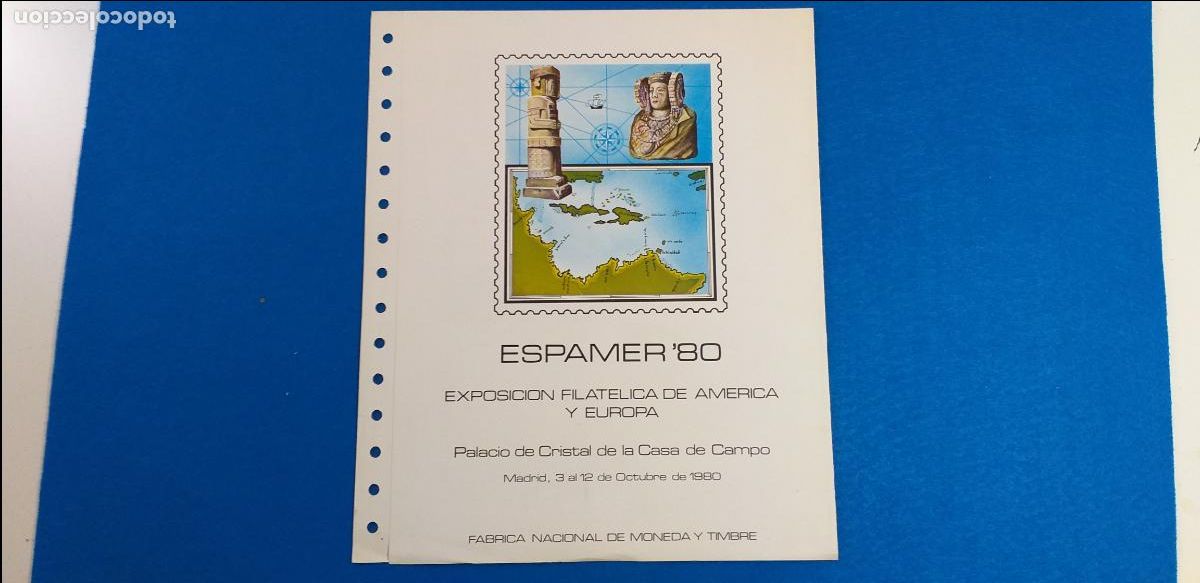 Briefmarken: DOCUMENTO FILATELICO. Espamer 80. 3 AL 12 DE Octubre 1980. F.N.M.T.