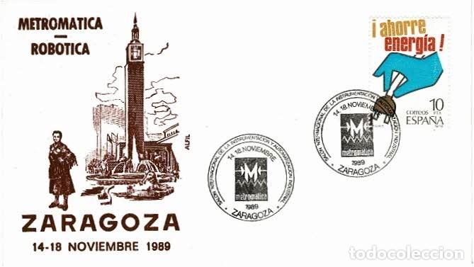 Sellos: METROMATICA, ROBOTICA. Zaragoza. 14/11/1989 - Foto 1
