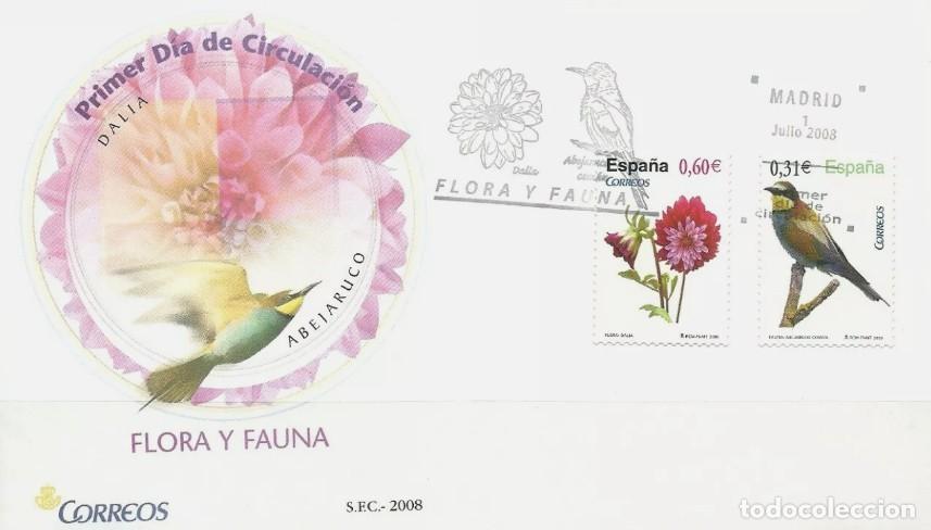 Sellos: EDIFIL 4378 Y 4383 FLORA Y FAUNA DALIA Y ABEJARUCO
