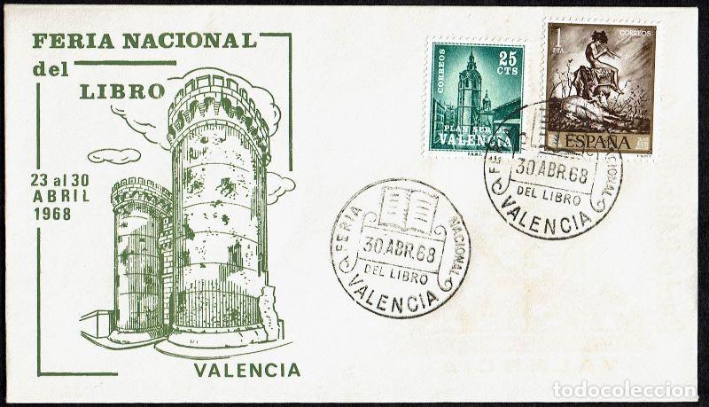 Sellos: FERIA NACIONAL DEL LIBRO - VALENCIA 1968 - Foto 1