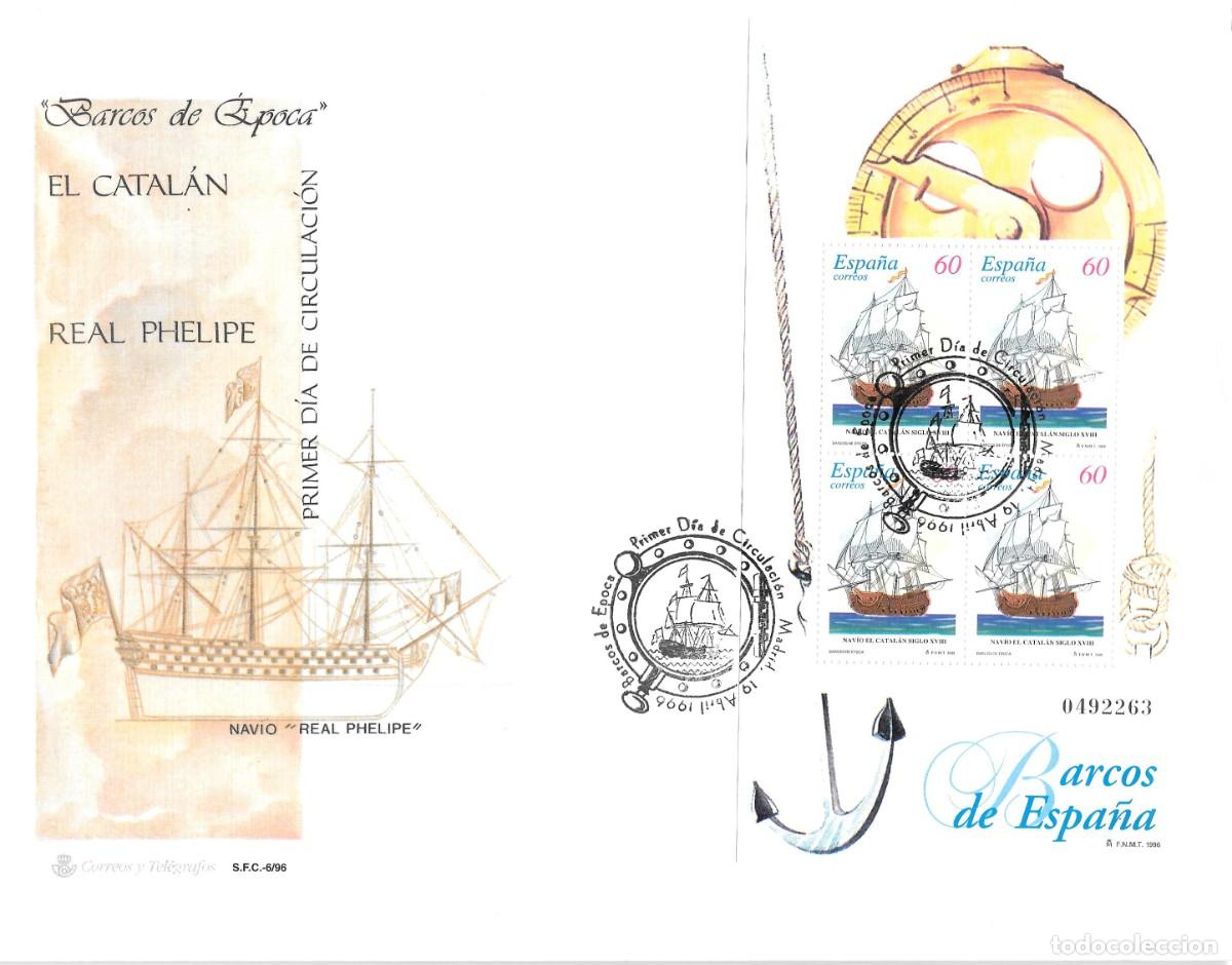 Sellos: EDIFIL 3416 BARCOS DE EPOCA NAVIO EL CATALAN S XVIII SPD HB
