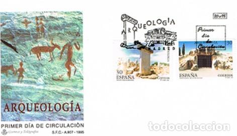 Sellos: EDIFIL 3396 Y 3397 ARQUEOLOGIA TAULA MENORCA Y CUEVA DE MENGA SPD 2 VALORES