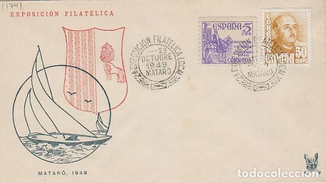 Francobolli: A&Ntilde;O 1949, 2&ordf; EXPOSICION FILATELICA EN MATARO, SOBRE DE EDICIONES TOLEDO