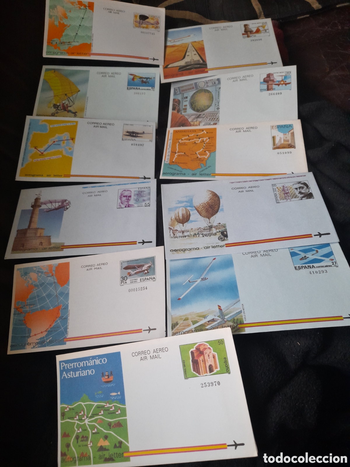 Sellos: Lote de 11 aerogramas.Correo aereo - Foto 1