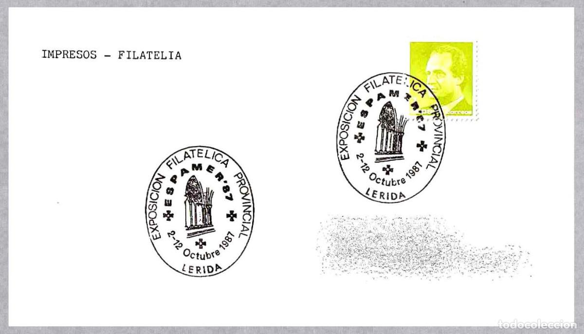 Sellos: Matasellos EXP. ESPAMER87. Lerida 1987 - Foto 1