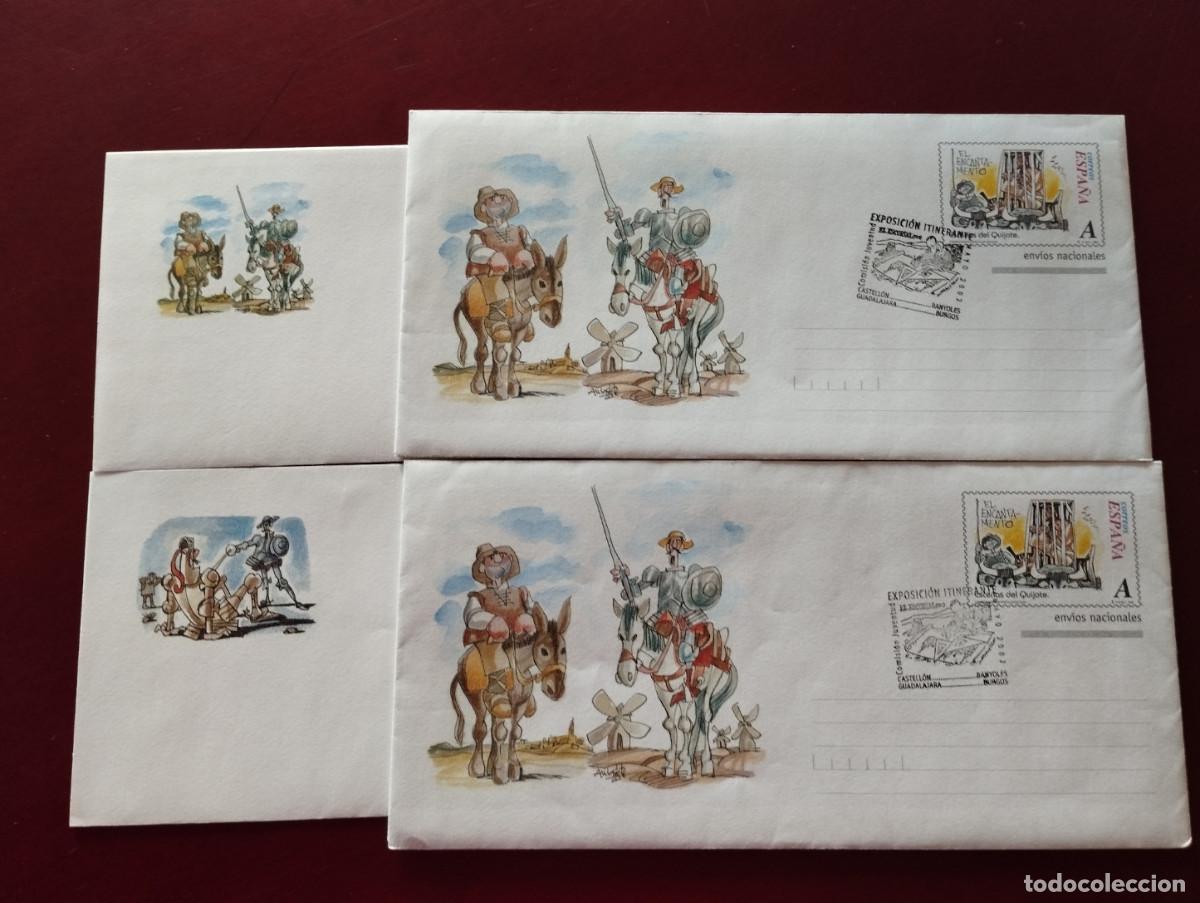 Sellos: 2 sobres con carta correos escenas del quijote