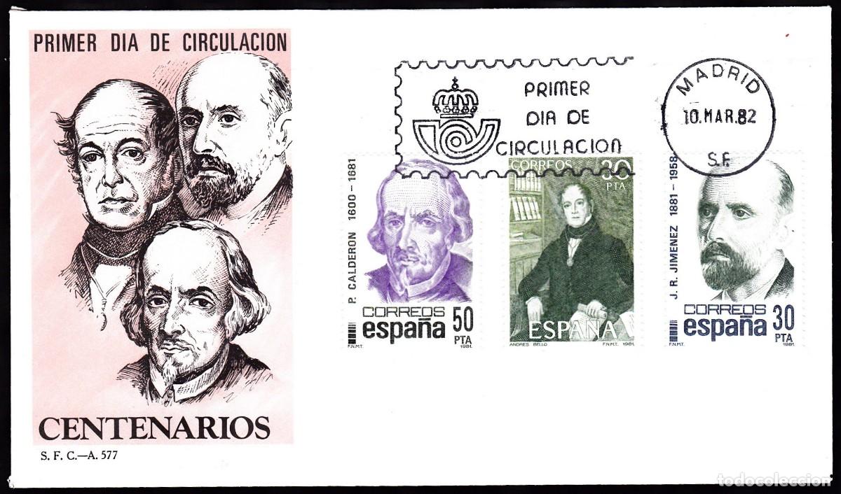 Sellos: 1982 - ESPA&Ntilde;A - CENTENARIOS - EDIFIL 2646/2648 - SPD - Foto 1