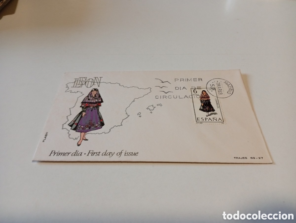 Sellos: Sobre primer d&iacute;a de circulaci&oacute;n Leon - Foto 1