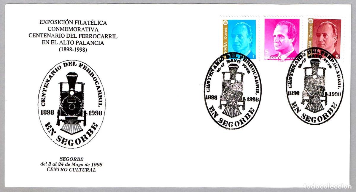 Sellos: Matasellos CENTENARIO DEL FERROCARRIL. Segorbe, Castellon, 1998 - Foto 1