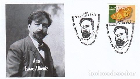 Sellos: A&Ntilde;O 2009, GERONA, A&Ntilde;O ISAAC ALBENIZ, - Foto 1