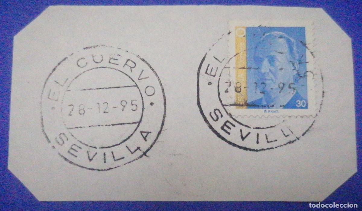 Stamps: MATASELLO ORDINARIO EN FRAGMENTO &rdquo;EL CUERVO&rdquo; (SEVILLA)