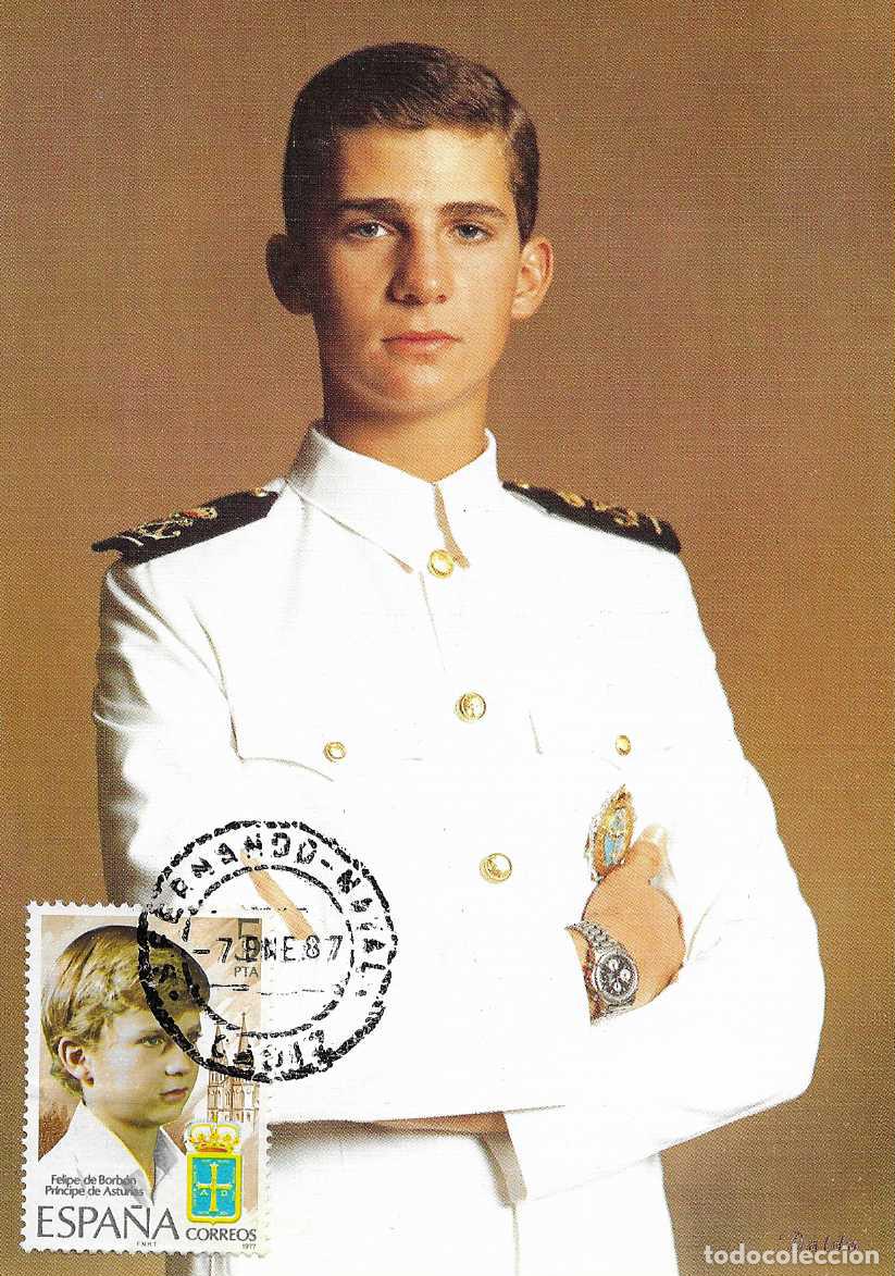 Timbres: 7 ENERO 1987 DON FELIPE PRINCIPE DE ASTURIAS SE INCORPORA AL BUQUE ESCUELA JUAN SEBASTIAN ELCANO INS