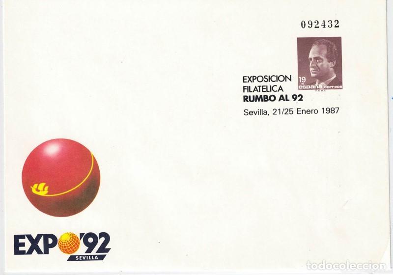 Sellos: FA7550. HISTORIA POSTAL. Lote de 18 sobres correlativos con motivo de la Exposicion filatelica Rumbo
