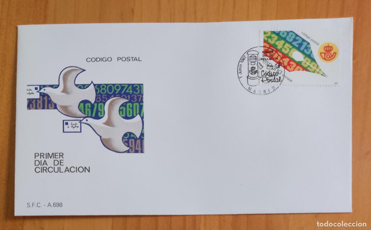 Sellos: ESPA&Ntilde;A, SOBRE PRIMER DIA - C&Oacute;DIGO POSTAL - Foto 1