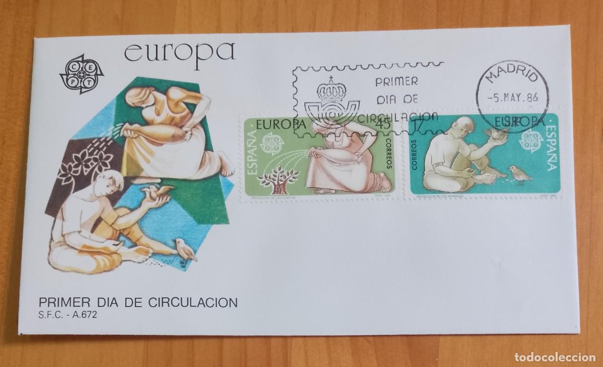 Sellos: ESPA&Ntilde;A, SOBRE PRIMER DIA - EUROPA - Foto 1
