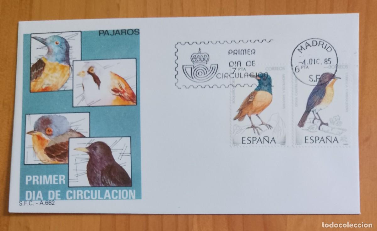Sellos: ESPA&Ntilde;A, SOBRE PRIMER DIA - P&Aacute;JAROS. - Foto 1
