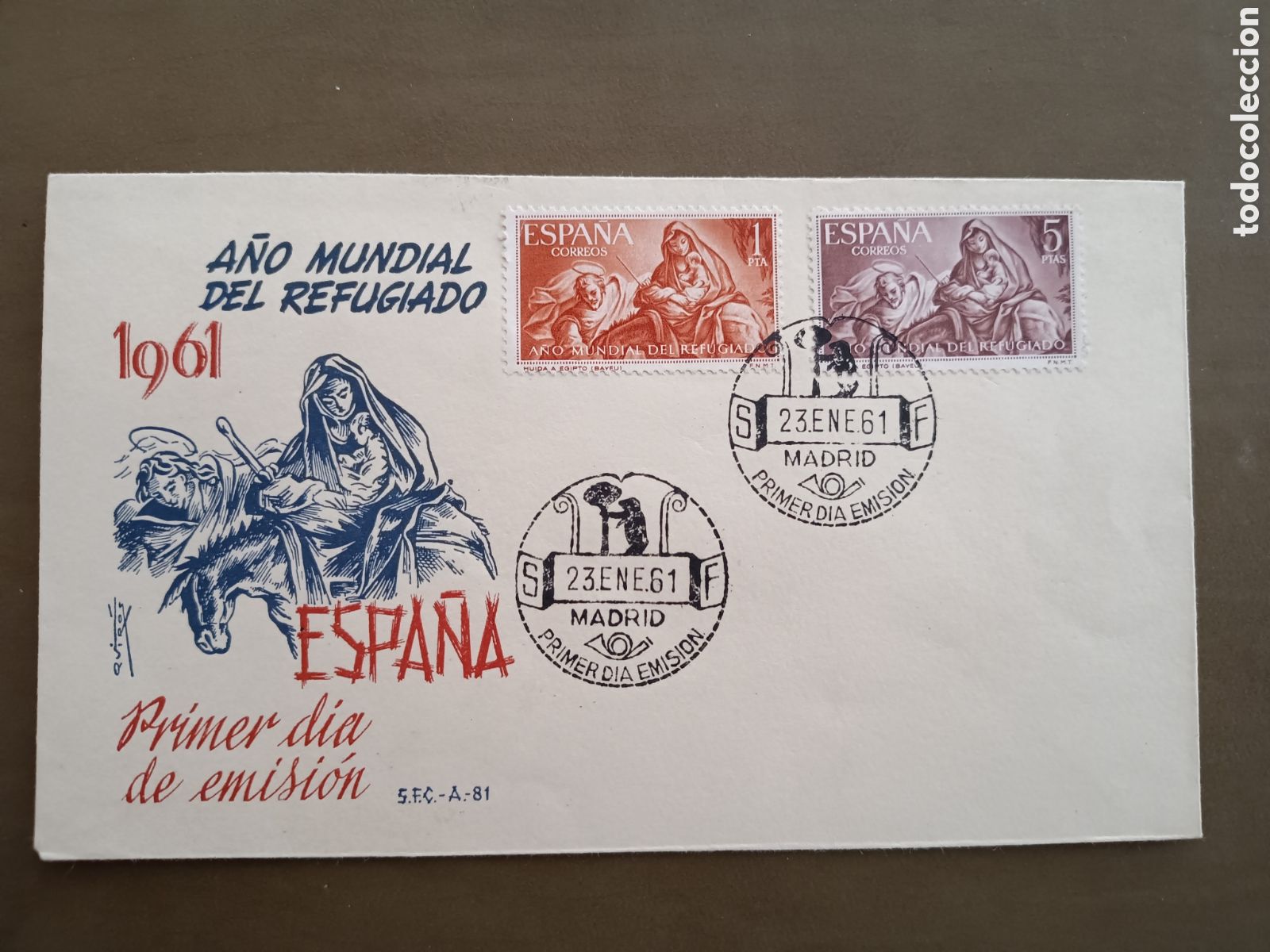 Selos: A&Ntilde;O MUNDIAL DEL REFUGIADO - 23 ENERO 1961