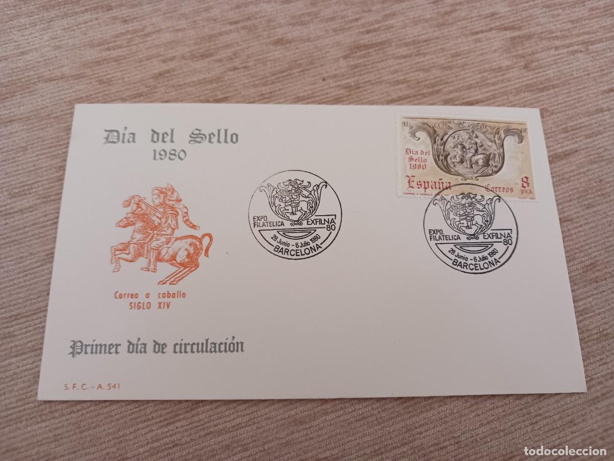 Francobolli: sobre primer dia, dia del sello, exfilna 1980