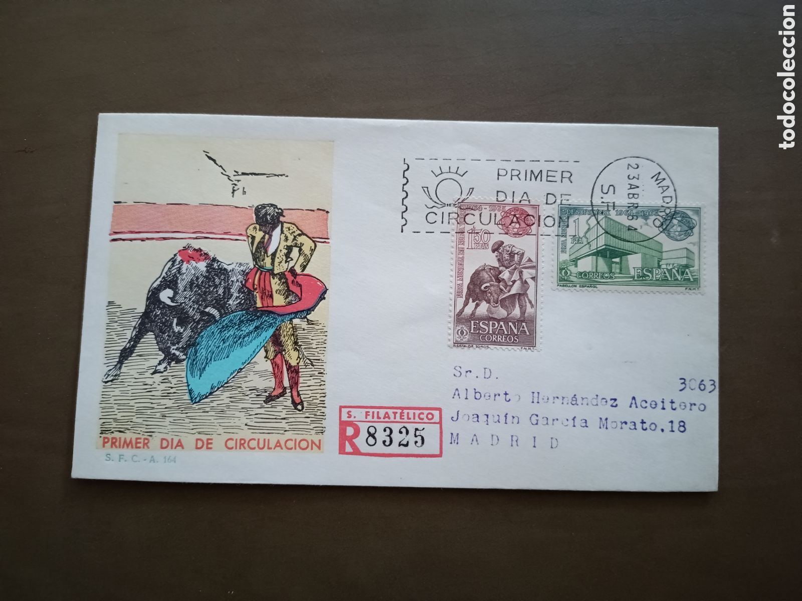 Stamps: FERIA MUNDIAL DE NUEVA YORK - 23 ABRIL 1964 - CIRCULADO