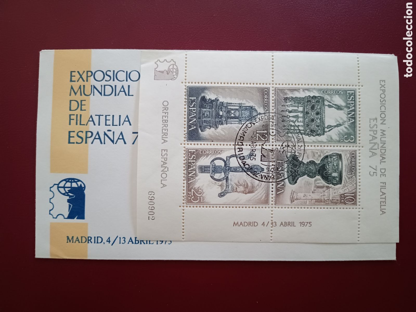 Sellos: EXPOSICI&Oacute;N MUNDIAL DE FILATELIA - 4 - 13 ABRIL 1975