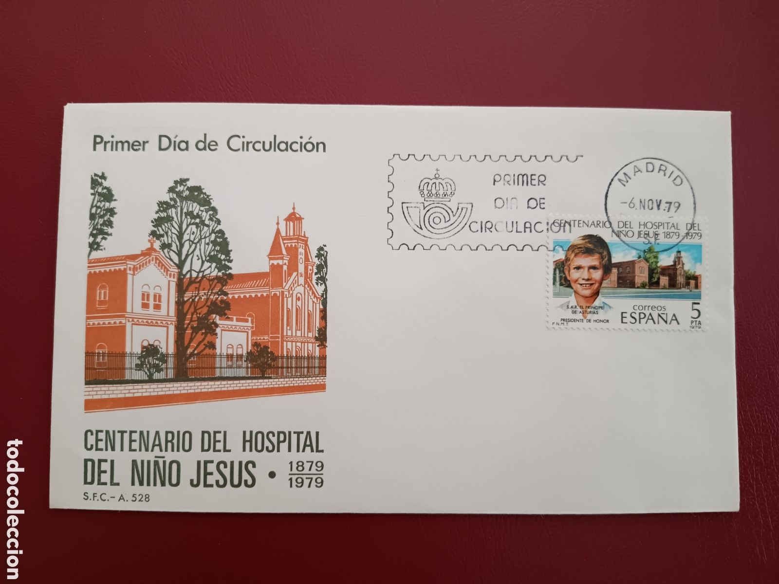 Sellos: CENTENARIO DEL HOSPITAL DEL NI&Ntilde;O JES&Uacute;S - 6 NOVIEMBRE 1979