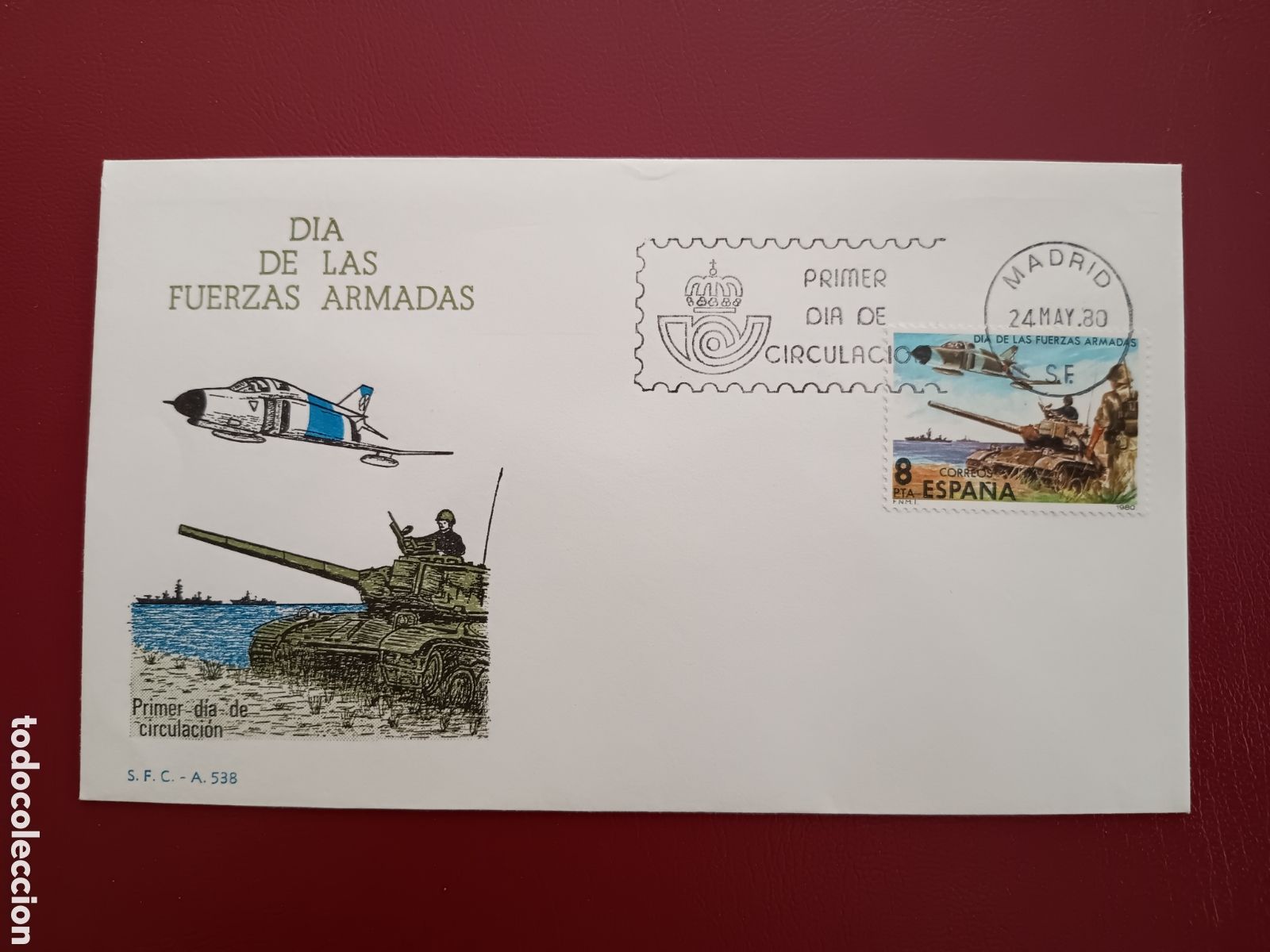 Sellos: D&Iacute;A DE LAS FUERZAS ARMADAS - 24 MAYO 1980