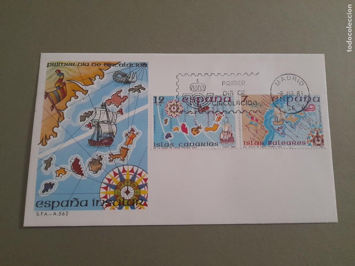 Sellos: Sobre primer d&iacute;a espa&ntilde;a insular 1981 - Foto 1