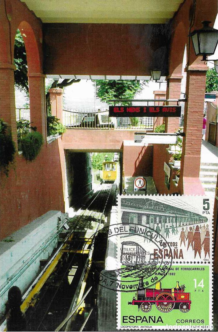 Sellos: TRENES FERROCARRIL FUNICULAR 75 ANYS, GELIDA (BARCELONA) 1999. MATASELLOS EN TARJETA MOD 3 RARO ASI