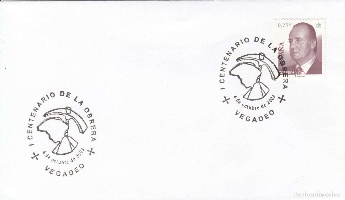 Sellos: MATASELLOS CENTENARIO DE LA OBRERA - VEGADEO - 2003 - Foto 1