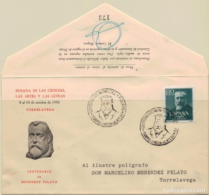 Sellos: FA5308. 1956, Correspondencia circulada en Torrelavega - Foto 1