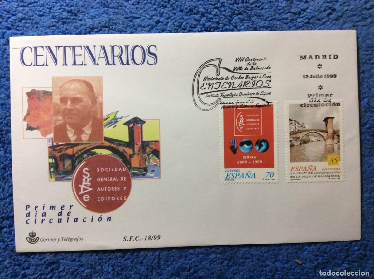 Sellos: ESPA&Ntilde;A. 1999 SOBRE PRIMER D&Iacute;A (1BBF62) - Foto 1