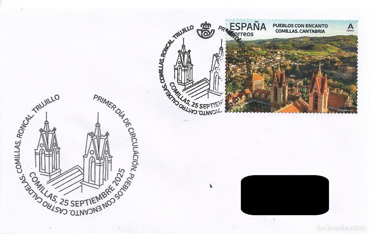 Sellos: ESPA&Ntilde;A. SOBRE PRIMER DIA. COMILLAS. 2025 - Foto 1