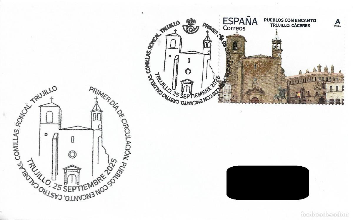 Sellos: ESPA&Ntilde;A. SOBRE PRIMER DIA. TRUJILLO. 2025 - Foto 1