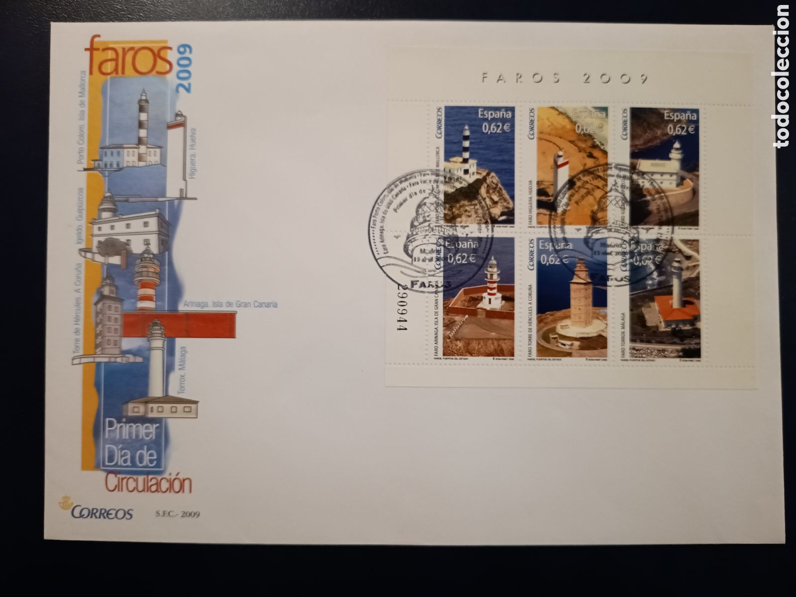 Selos: SOBRE PRIMER D&Iacute;A - FAROS - 15 DE ABRIL DE 2009