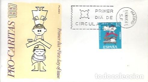 Sellos: SOBRE PRIMER DIA FLASH PRO CARITAS 1967 - Foto 1