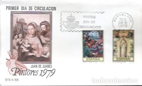 Stamps: SOBRE PRIMER DIA SFC A 525 PINTORES JUAN DE JUANES 1979