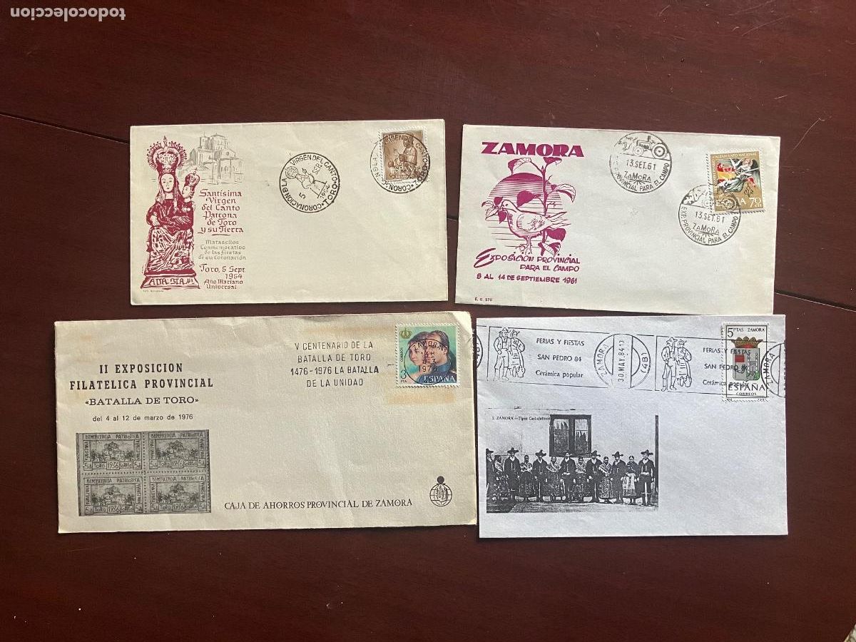 Sellos: 4 SOBRES ZAMORA TORO - Foto 1