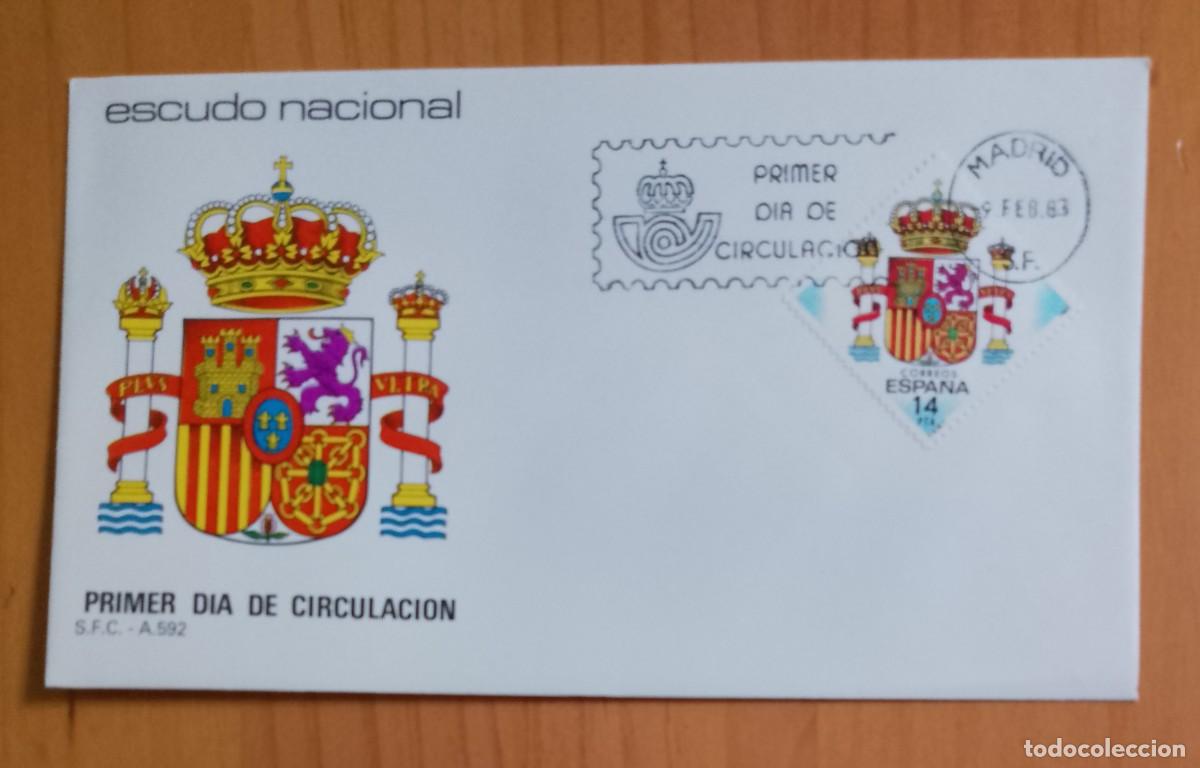 Sellos: SOBRE PRIMER DIA ESCUDO NACIONAL - Foto 1