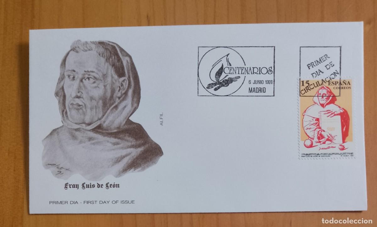 Sellos: SOBRE PRIMER DIA - FRAY LUIS DE LE&Oacute;N - Foto 1