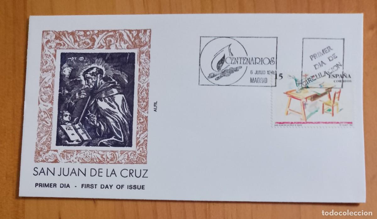 Sellos: SOBRE PRIMER DIA - SAN JUAN DE LA CRUZ - Foto 1