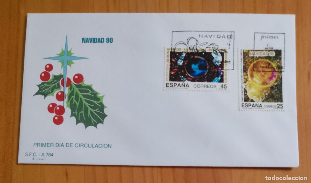 Sellos: SOBRE PRIMER DIA - NAVIDAD 90 - Foto 1