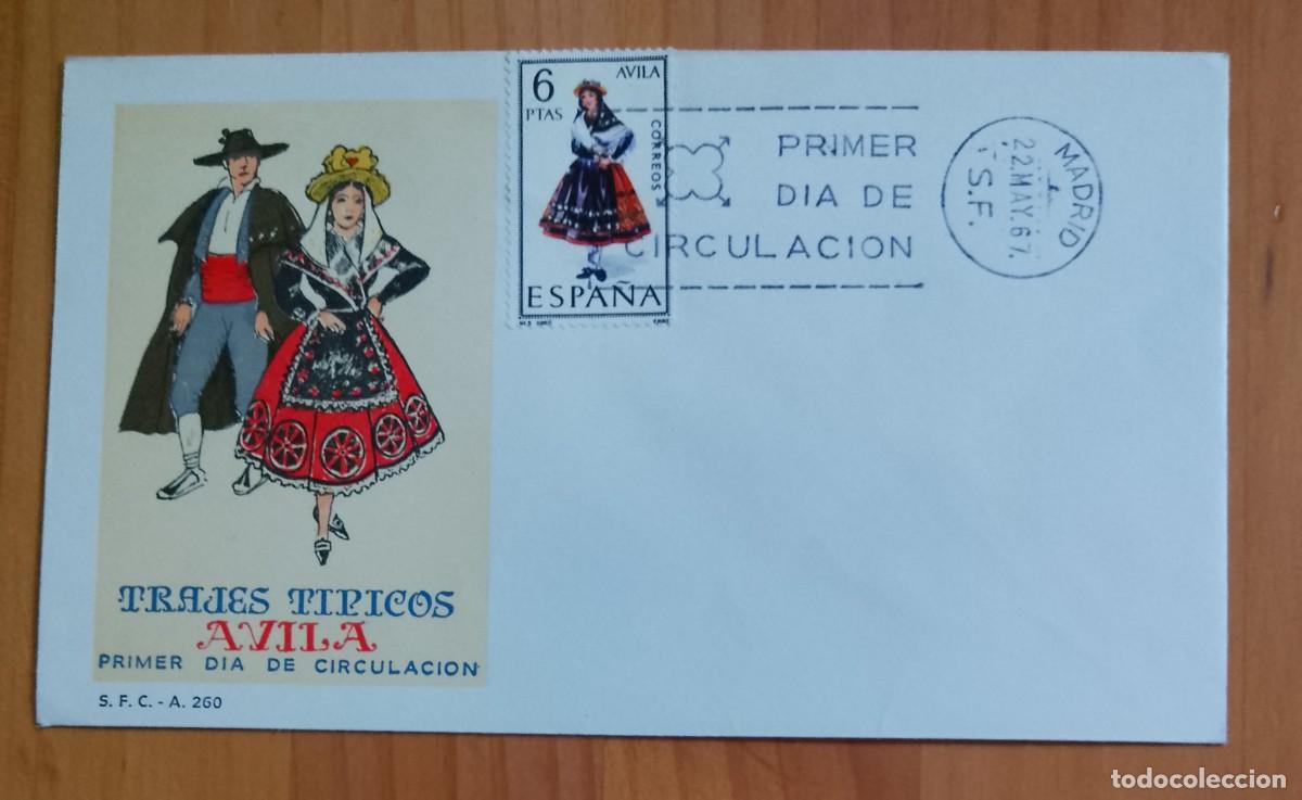 Sellos: SOBRE PRIMER DIA - TRAJES T&Iacute;PICOS: AVILA - Foto 1