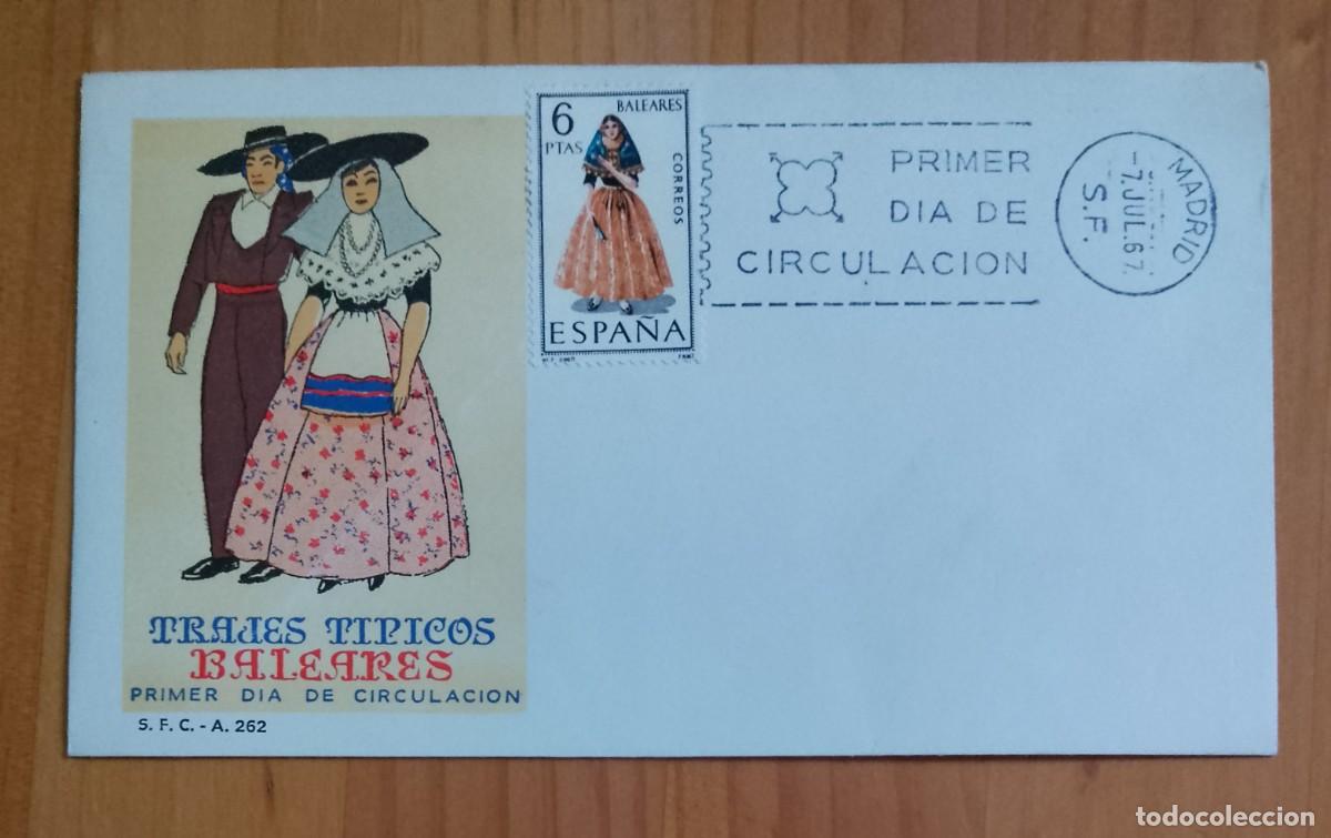 Sellos: SOBRE PRIMER DIA - TRAJES T&Iacute;PICOS: BALEARES - Foto 1