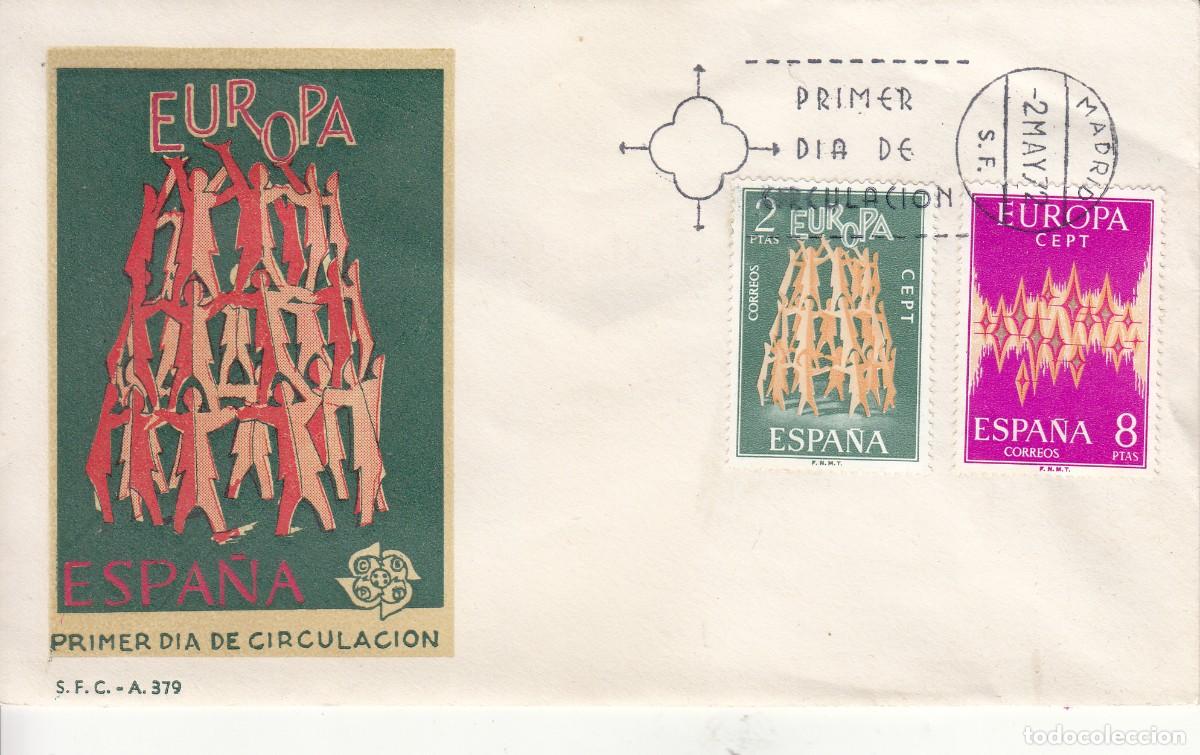 Sellos: SOBRE: MADRID 1972. EUROPA - ESPA&Ntilde;A - Foto 1