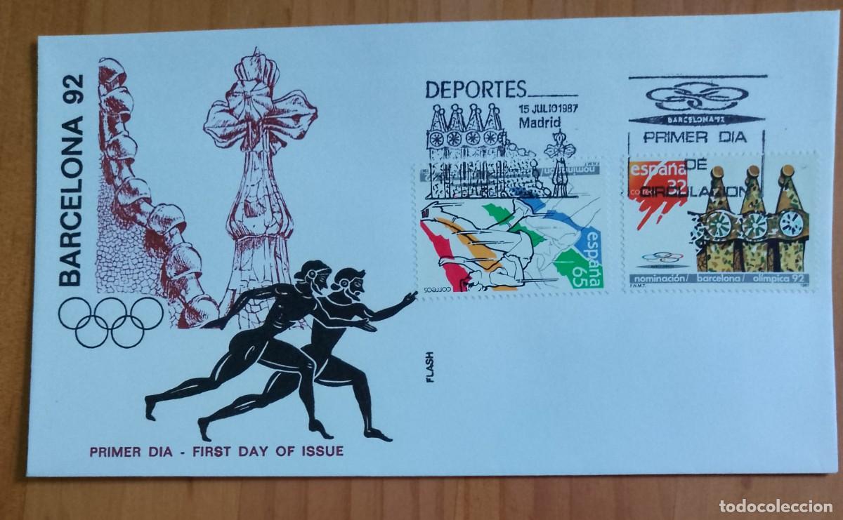 Sellos: SOBRE PRIMER DIA - BARCELONA 92 - Foto 1