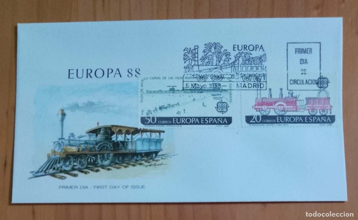 Sellos: SOBRE PRIMER DIA - EUROPA 88, CEPT. - Foto 1