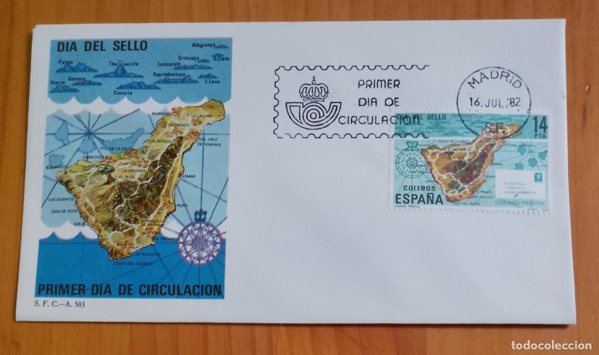 Sellos: SOBRE PRIMER DIA - DIA DEL SELLO 1982 - Foto 1