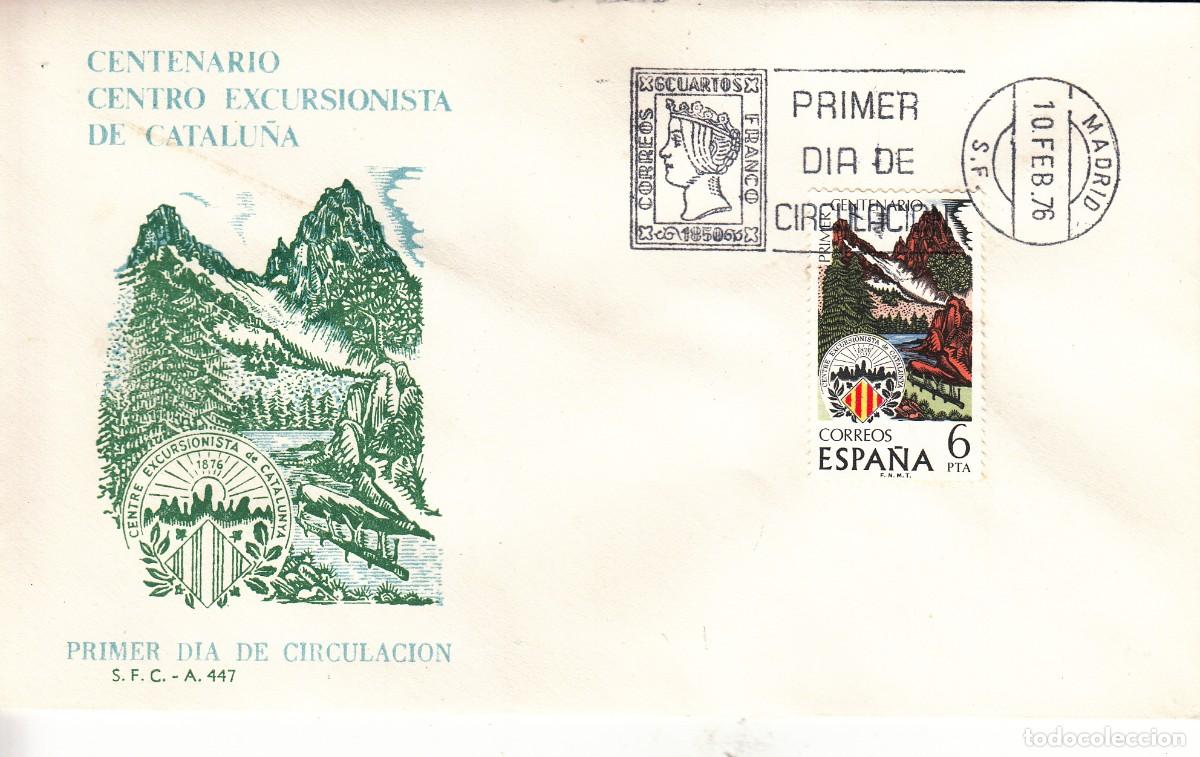 Sellos: SOBRE: 1976 MADRID. CENTENARIO CENTRO EXCURSIONISTA DE CATALU&Ntilde;A - Foto 1